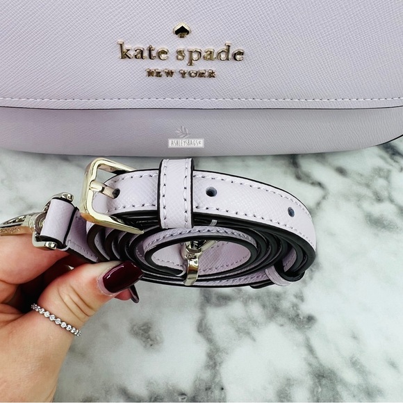 Kate Spade Staci Saffiano Shoulder Bag Crossbody & Wallet In Lilac Moon - Picture 11 of 16